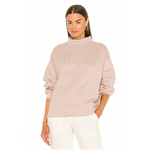 ALLSAINTS Nevarra Mock Neck Sweatshirt - Picture 1 of 13